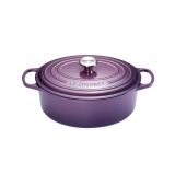 Cocotte Signature en fonte emaillee ovale 29 cm violet Cassis