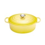 Cocotte Signature en fonte emaillee ovale 31 cm jaune Soleil