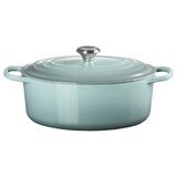 Cocotte Signature en fonte emaillee ovale 31 cm Sea Salt