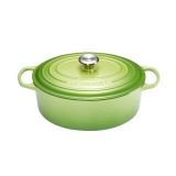 Cocotte Signature en fonte emaillee ovale 31 cm vert Palm