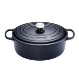 Cocotte Signature en fonte emaillee ovale 35 cm noir