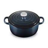 Cocotte Signature en fonte emaillee rond 20 cm Nuit