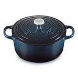 Cocotte Signature en fonte emaillee rond 22 cm Nuit