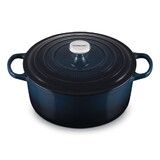 Cocotte Signature en fonte emaillee rond 28 cm Nuit