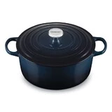 Cocotte Signature en fonte emaillee rond 28 cm Nuit