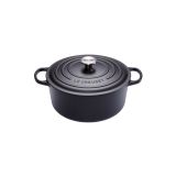 Cocotte Signature en fonte emaillee ronde 18 cm Noir Mat