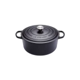 Cocotte Signature en fonte emaillee ronde 18 cm Noir Mat