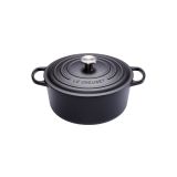Cocotte Signature en fonte emaillee Ronde 20 cm Noir Mat