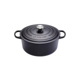 Cocotte Signature en fonte emaillee Ronde 20 cm Noir Mat