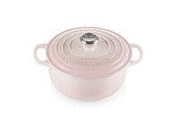 Cocotte Signature en fonte emaillee Ronde 20 cm SHELL PINK