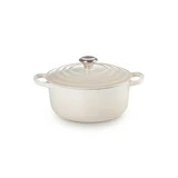 Cocotte Signature en fonte emaillee Ronde 22 cm Meringue