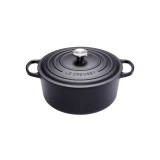 Cocotte Signature en fonte emaillee Ronde 22 cm Noir Mat
