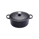 Cocotte Signature en fonte emaillee Ronde 22 cm Noir Mat