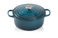 Cocotte Signature en fonte emaillee Ronde 24 cm Deep Teal