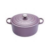 Cocotte Signature en fonte emaillee ronde 26 cm violet Ametist