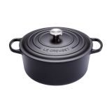 Cocotte Signature en fonte emaillee ronde 30 cm noir
