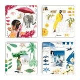 coffret 4 dessous de verre route des indes