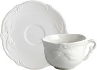 Coffret de 2 Tasses & Soucoupes Dejeuner ROCAILLE BLANC