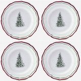 Coffret de 4 Assiettes Canapes FILET Noel