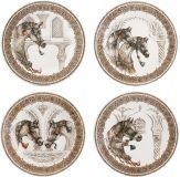 Coffret de 4 Assiettes Dessert Assorties CHEVAUX DU VENT