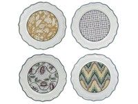 Coffret de 4 Assiettes Dessert Assorties Dominote