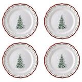 Coffret de 4 Assiettes Dessert FILET Noel