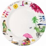 Coffret de 4 Assiettes Plates ROUTE DES INDES