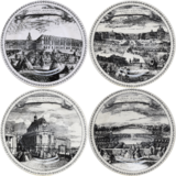 Coffret de 4 Assiettes Mignardises Assorties Endroits Remarquables