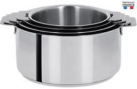 Serie de 4 casseroles de 14 a 20 cm inox Mutine amovible sans poignee