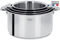 Coffret de 4 casseroles Inox 14 a 20 cm Inox CASTELINE AMOVIBLE