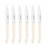 Coffret de 6 couteaux a steak Capucin manche ivoire