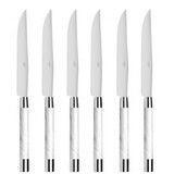 Coffret de 6 couteaux a steak Conty blanc