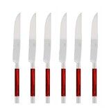 Coffret de 6 couteaux a steak CONTY ROUGE GRENADINE