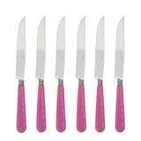 Coffret de 6 couteaux a steak NEWBRIDGE ROSE PALE