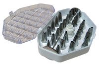 Coffrets 26 douilles inox+adaptateur