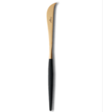 Couteau de decoupe pour viande Goa en acier inoxydable brosse Gold & manche noir