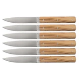 Couteau de table Perceval 9.47 manche en bois d'Olivier par 6 pieces