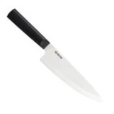 Couteau du chef, trancheur 18 cm lame ceramique - manche noir
