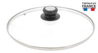 Couvercle verre bouton bak./inox o 14cm