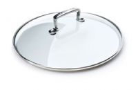 Couvercle en Verre 22 cm cercle inox Les Forgees
