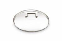Couvercle en Verre 28 cm cercle inox Les Forgees