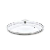 Couvercle en verre pontet inox a cerclage profond Alchimy o 28 cm