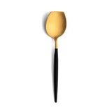 Cuillere a sucre Goa en acier inoxydable brosse Gold & manche noir