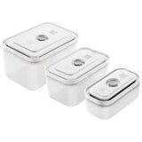 Ensemble de 3 boites en plastique rectangulaires pour Pompe Sous-vide FRESH & SAVE