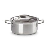 Faitout Bas 20 cm Inox Classique avec Couvercle
