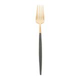 Set de 6 fourchettes a dessert Goa en acier inoxydable brosse Gold & manche noir