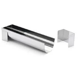 Gouttiere a buche ronde fine demontable grand modele en inox  30 x 8 cm