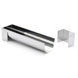 Gouttiere a buche ronde fine demontable grand modele en inox  30 x 8 cm