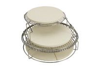 Kit d'extension de 5 pieces, 2 grilles multi niveaux, panier conveggtor et 2 demi-grilles inox L