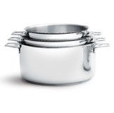 Lot de 3 casseroles-faitouts Twisty en inox O 16-18-20 cm